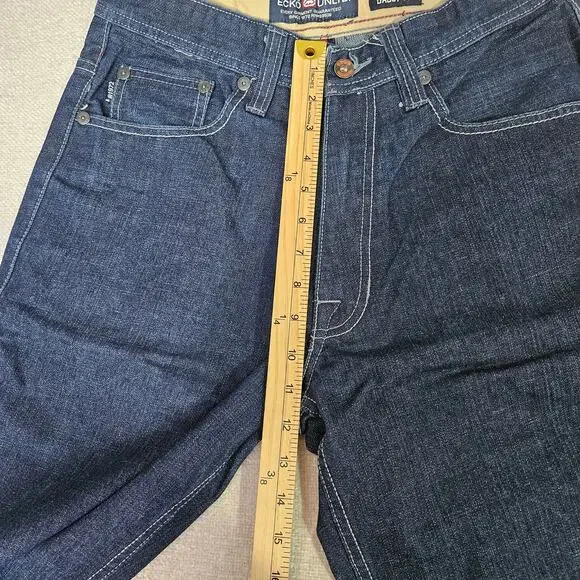 Vintage Mens Y2K Ecko Unltd Baggy Wide Leg Jeans 32x30 Blue Denim - Picture 8 of 9